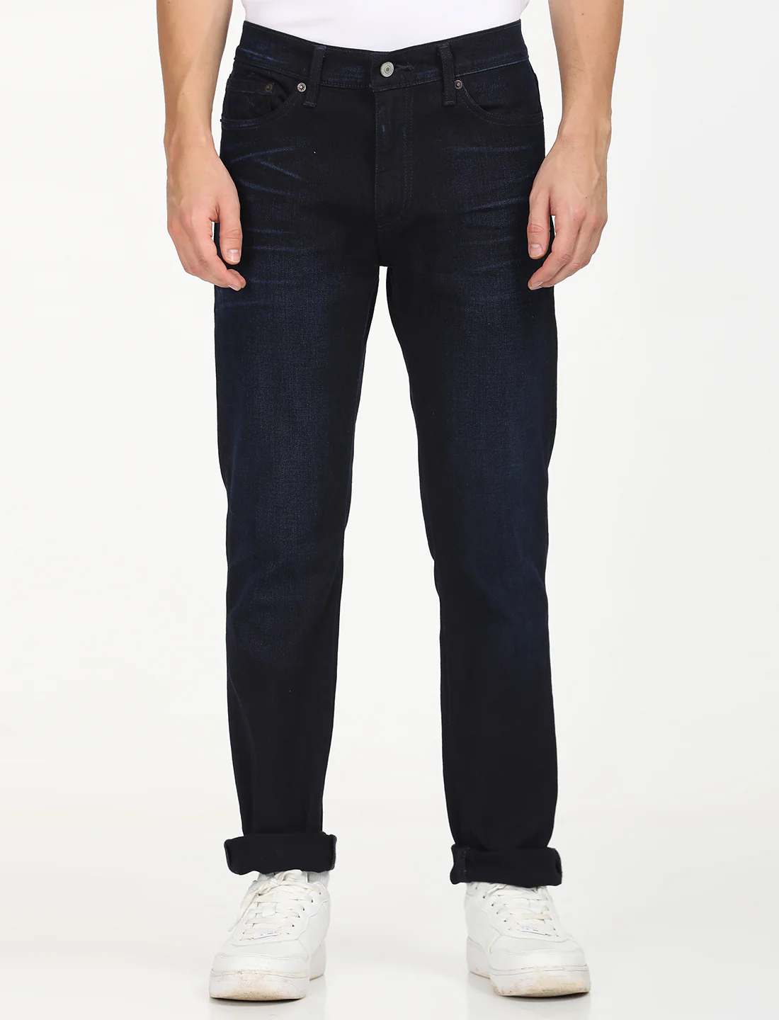 Men's 511 Navy Blue Slim Fit Mid Rise Jeans - Image 2