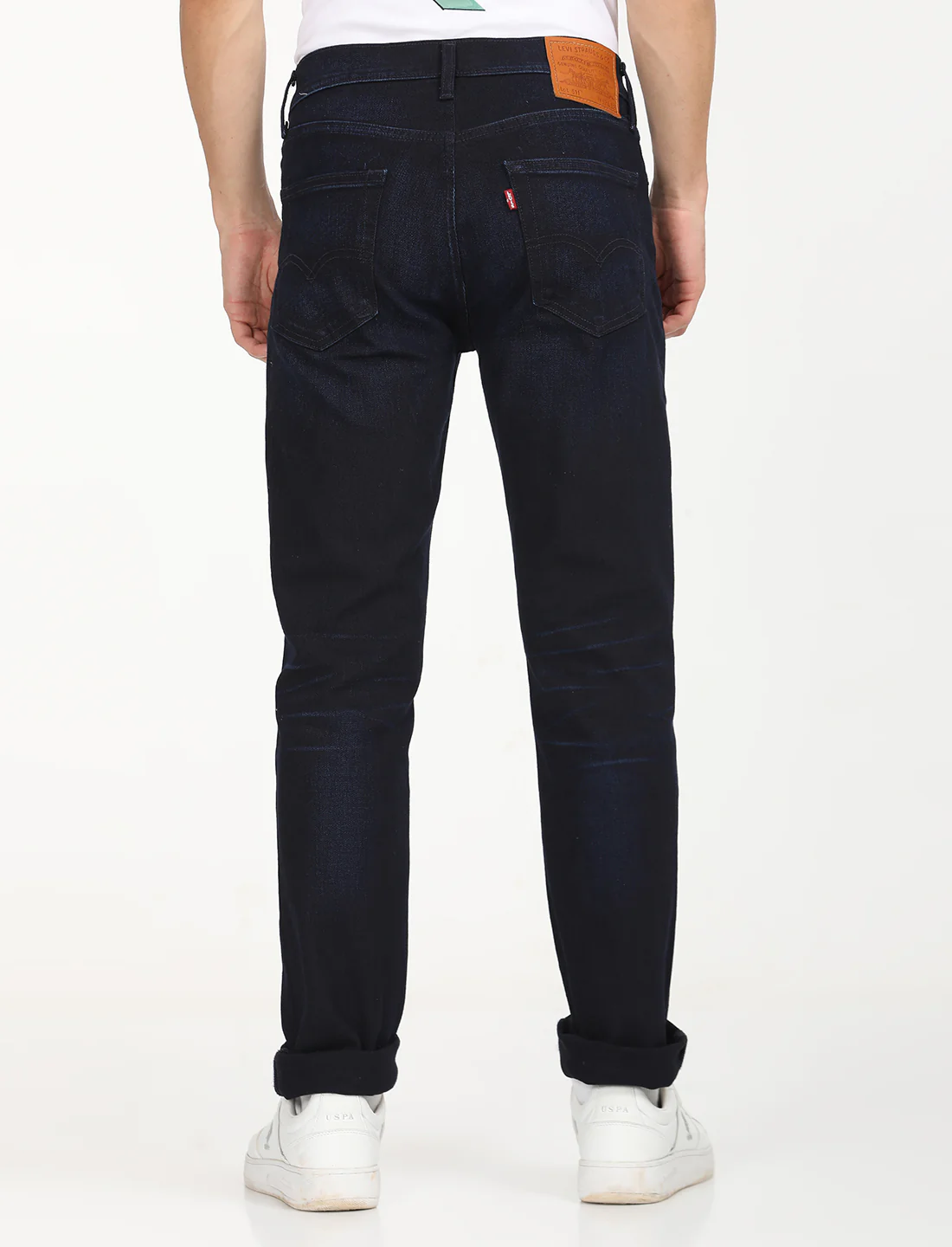 Men's 511 Navy Blue Slim Fit Mid Rise Jeans - Image 5