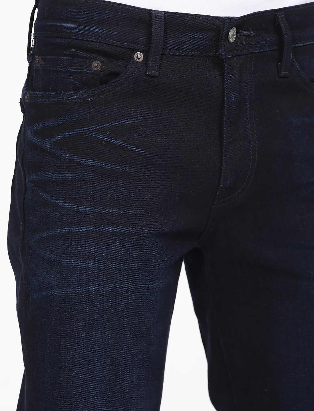 Men's 511 Navy Blue Slim Fit Mid Rise Jeans - Image 7