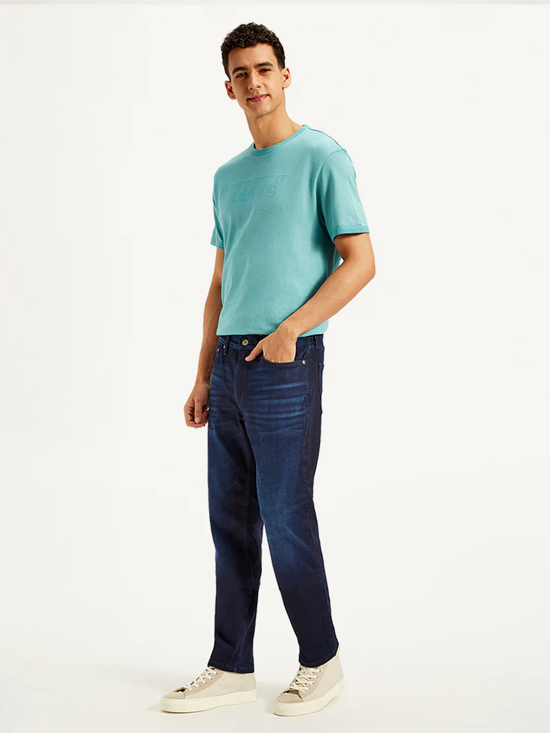 Men's 511 Navy Blue Slim Fit Mid Rise Jeans - Image 5
