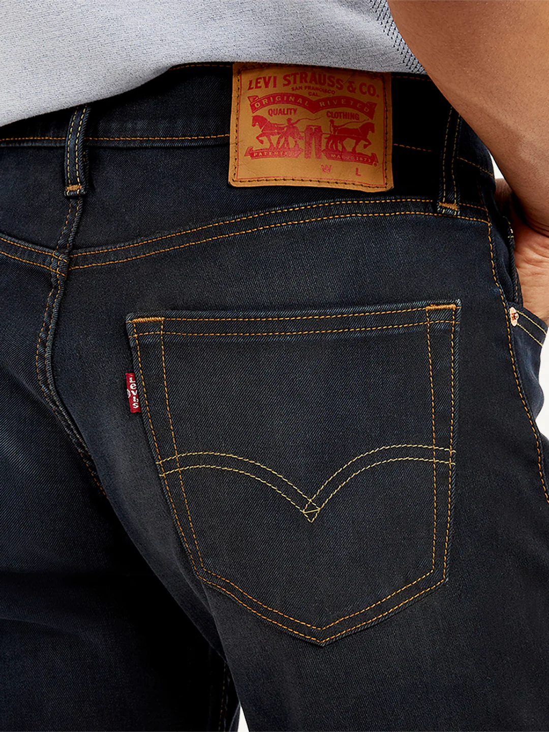 Men's 511 Navy Blue Slim Fit Mid Rise Jeans - Image 6