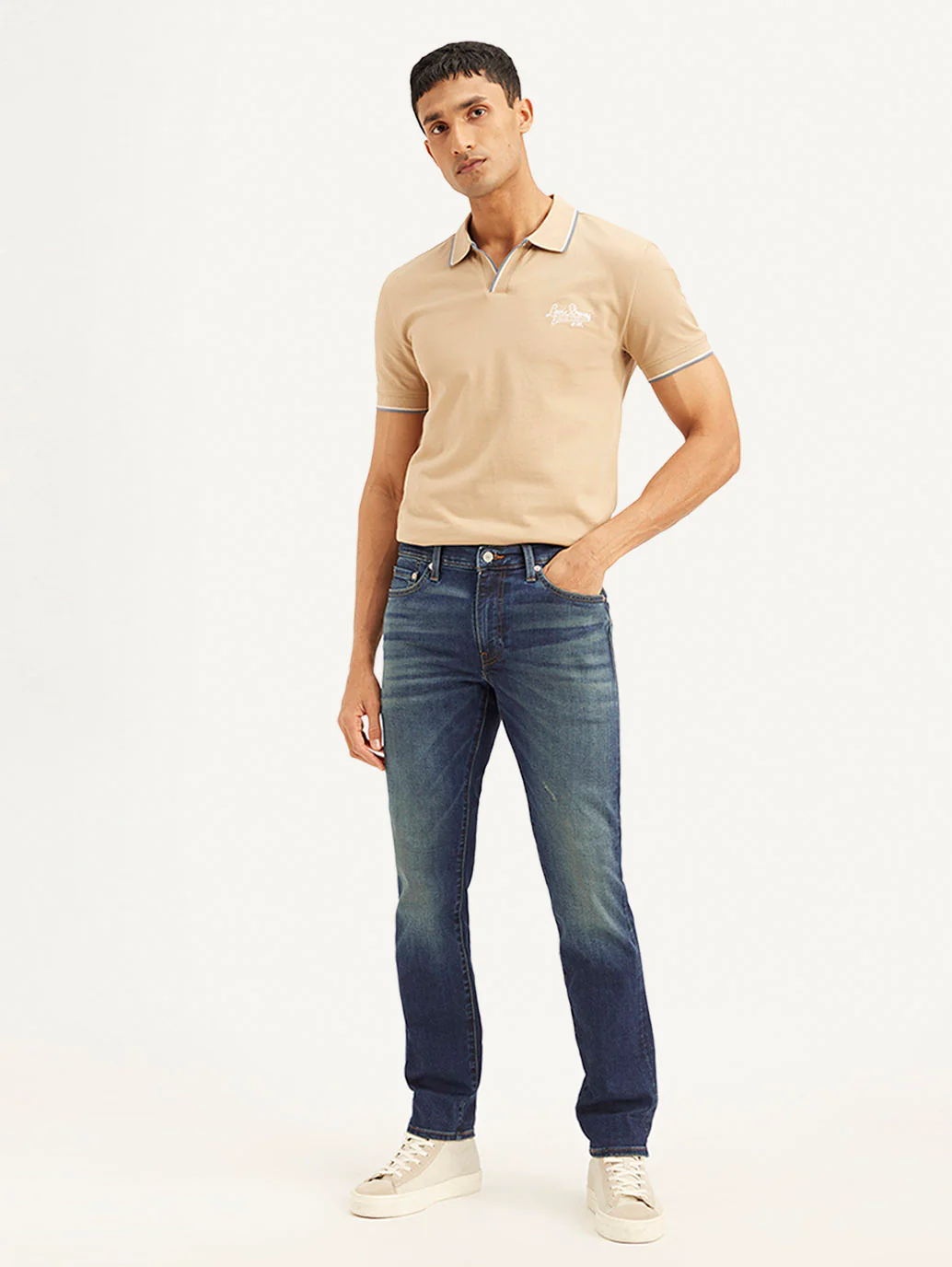Men's 511 Navy Blue Slim Fit Mid Rise Jeans - Image 2
