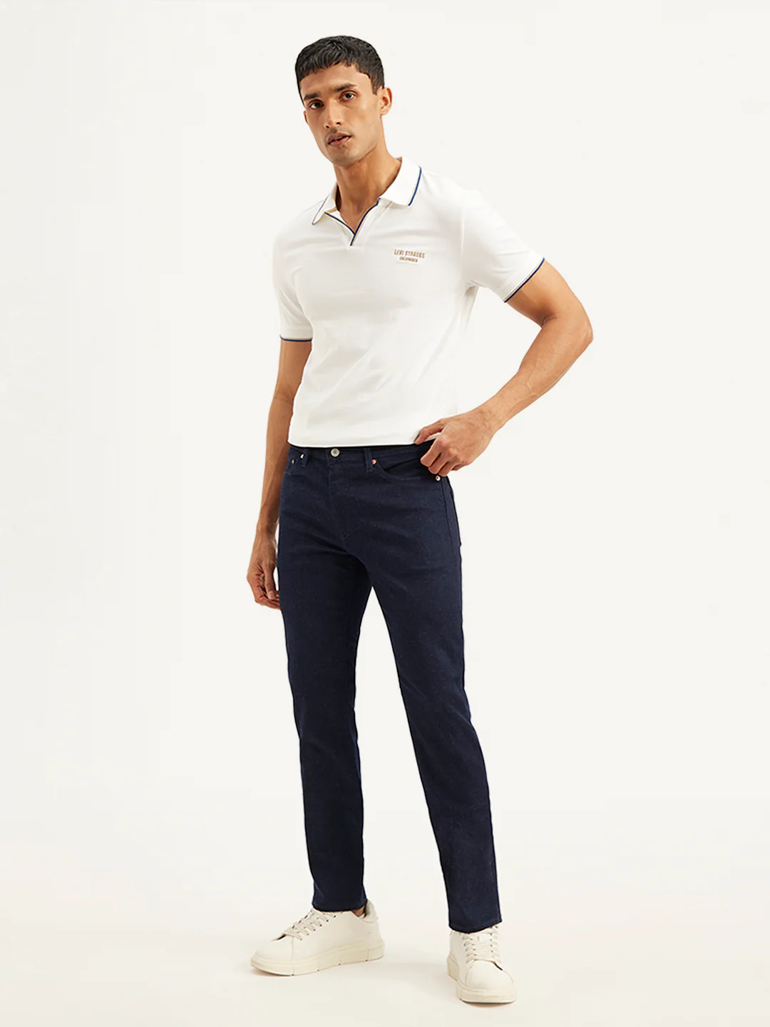 Men's 511 Navy Blue Slim Fit Mid Rise Jeans - Image 2