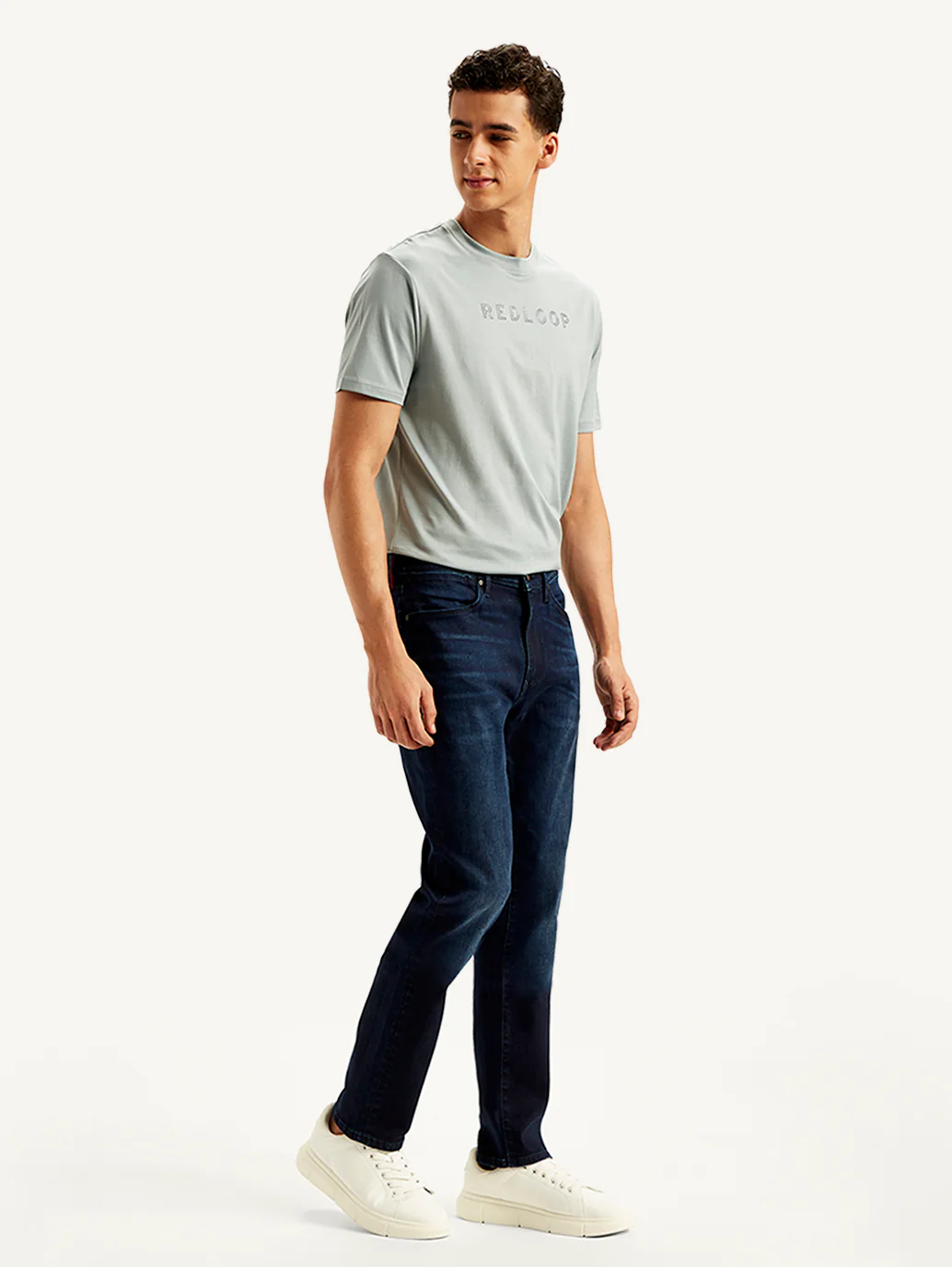 Men's Redloop 511 Navy Blue Slim Fit Mid Rise Jeans - Image 6