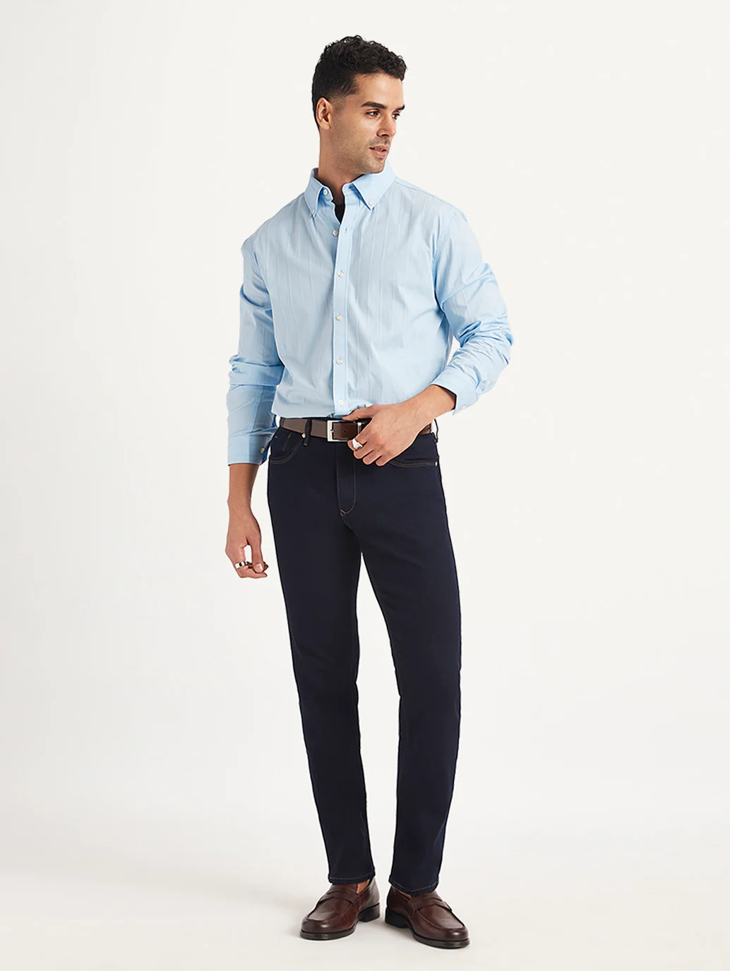 Men's Redloop 511 Navy Blue Slim Fit Mid Rise Jeans
