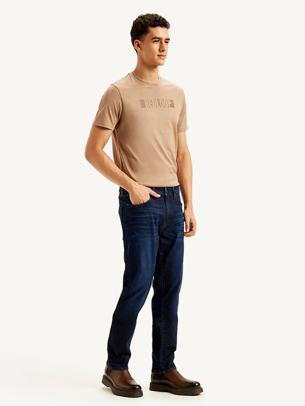 Men's Redloop 511 Navy Blue Slim Fit Mid Rise Jeans - Image 7