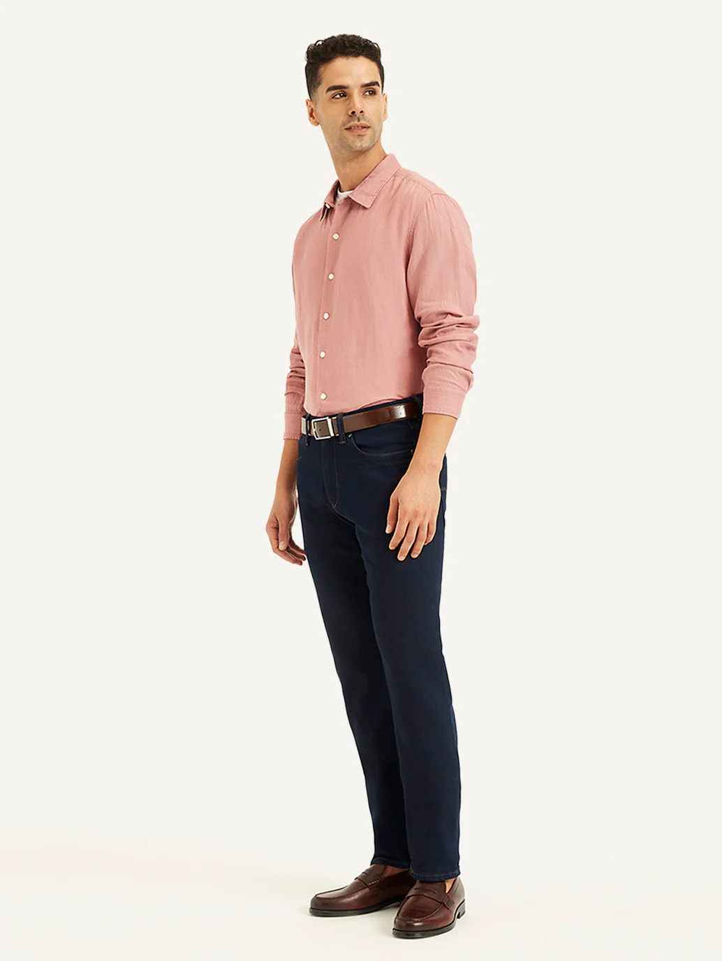 Men's Redloop 511 Navy Blue Slim Fit Mid Rise Jeans - Image 5