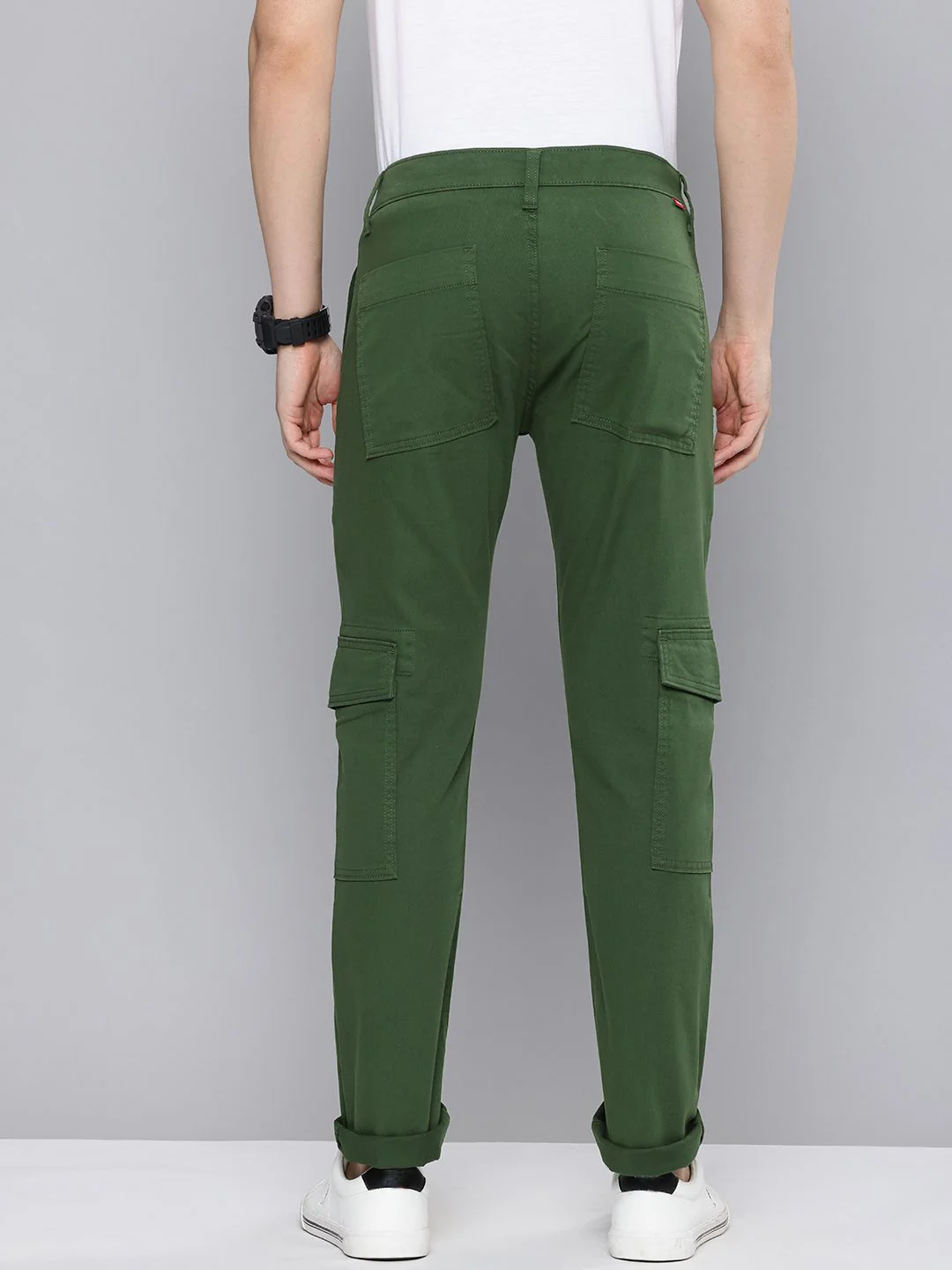 Men's 511 Slim Fit Olive Cargo Trousers - Image 5