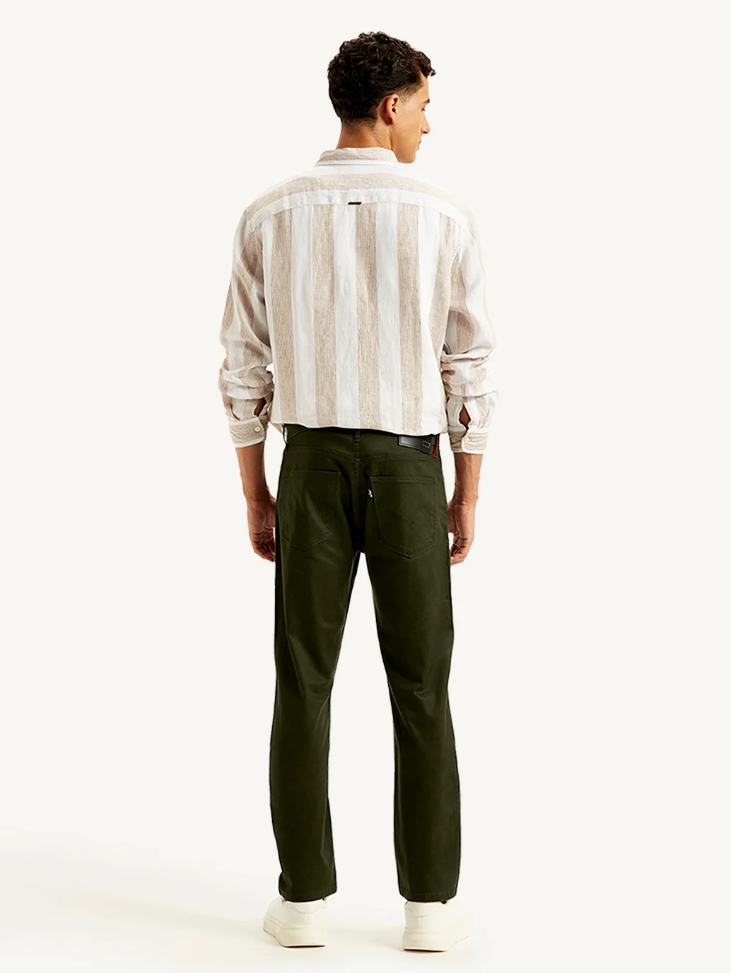 Men's Redloop 511 Olive Green Slim Fit Mid Rise Jeans - Image 5