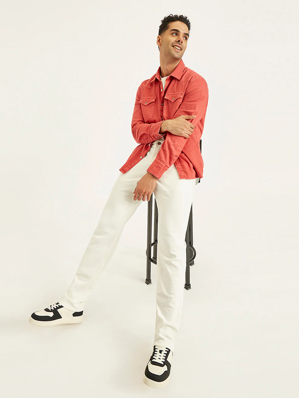 Men's 511 White Slim Fit Mid Rise Jeans - Image 5