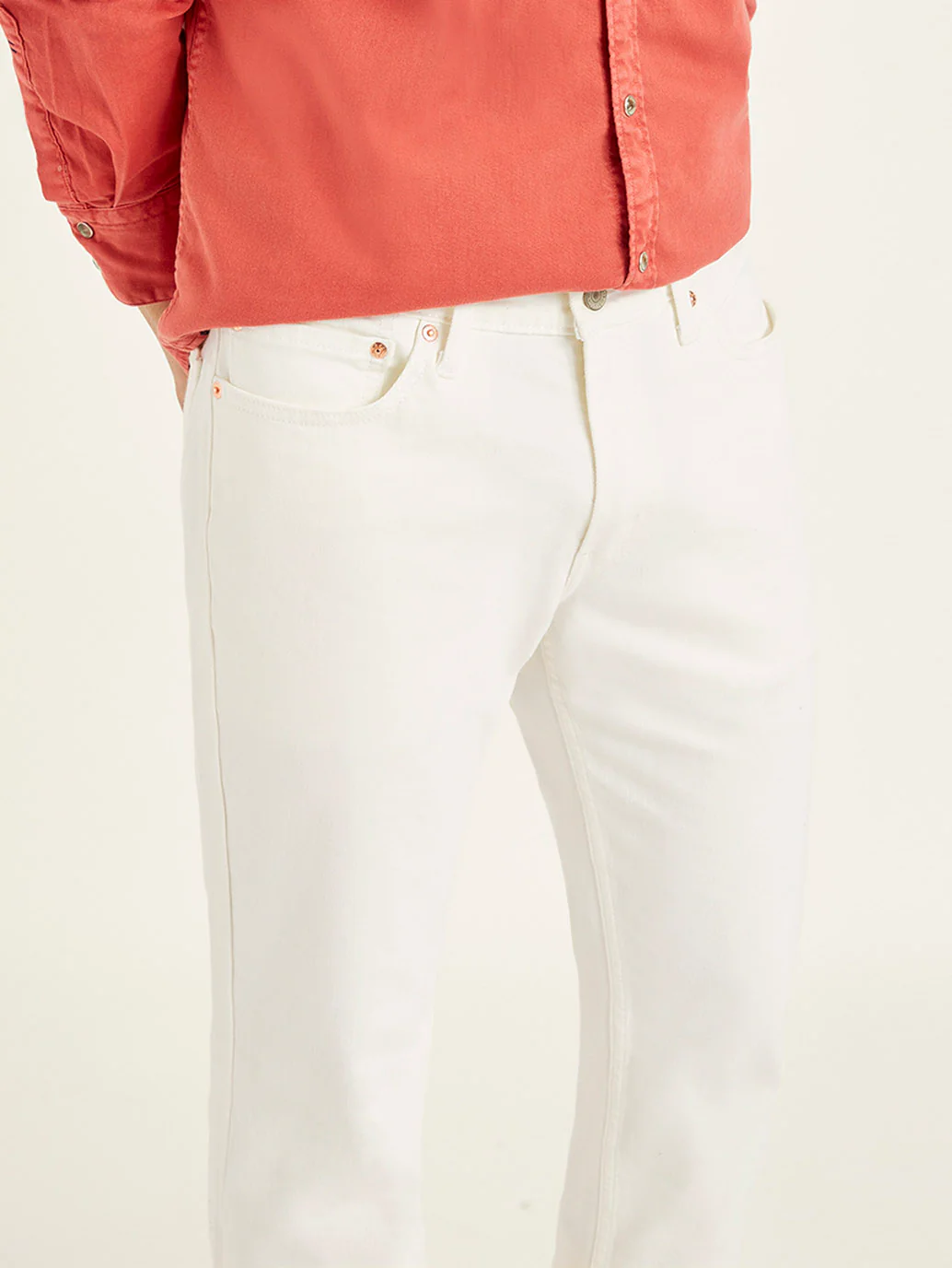 Men's 511 White Slim Fit Mid Rise Jeans - Image 7