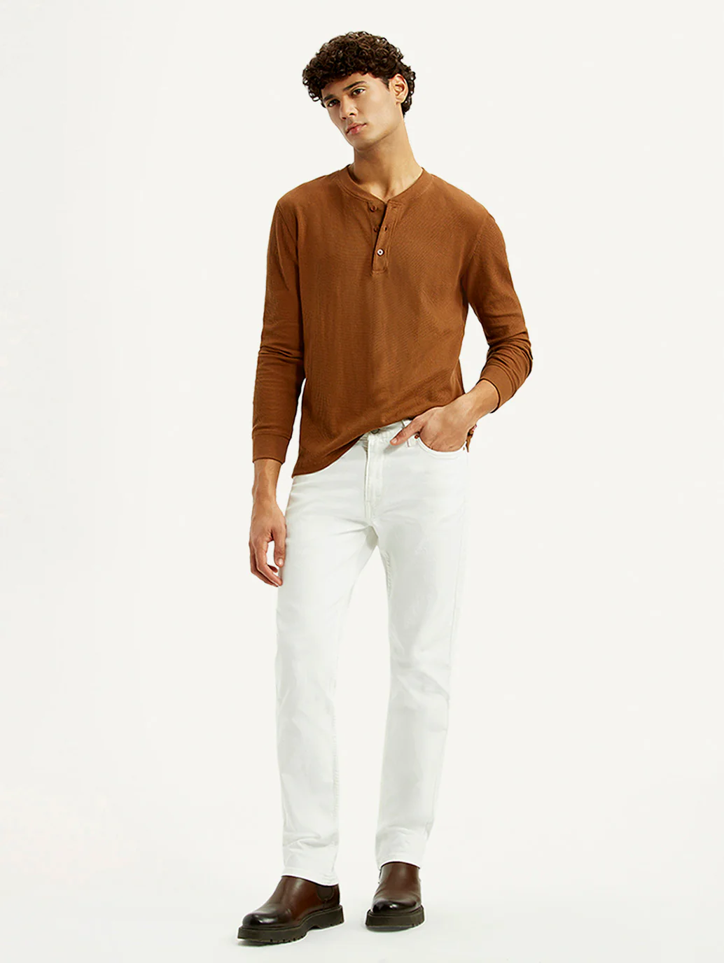 Men's 511 White Slim Fit Mid Rise Jeans - Image 6