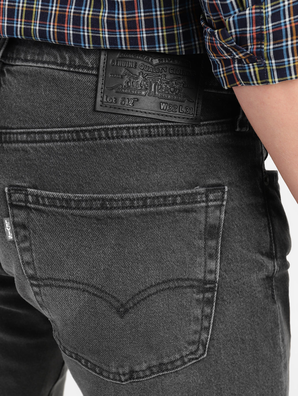 Men's 512 Black Slim Tapered Fit Mid Rise Jeans - Image 7
