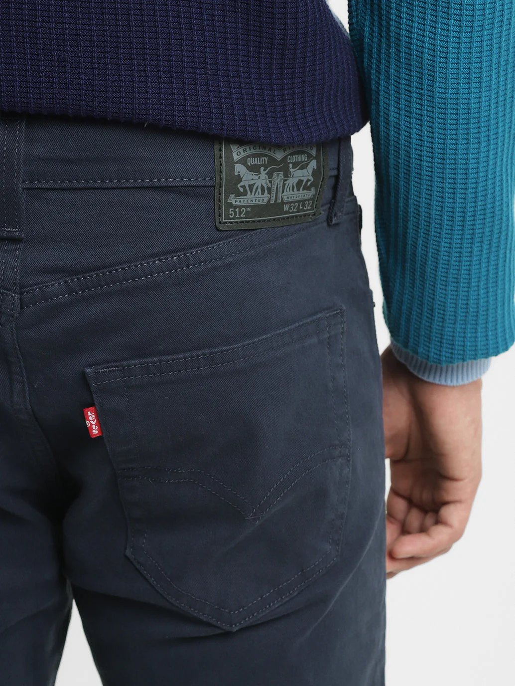 Men's 512 Navy Blue Slim Tapered Fit Mid Rise Jeans - Image 3