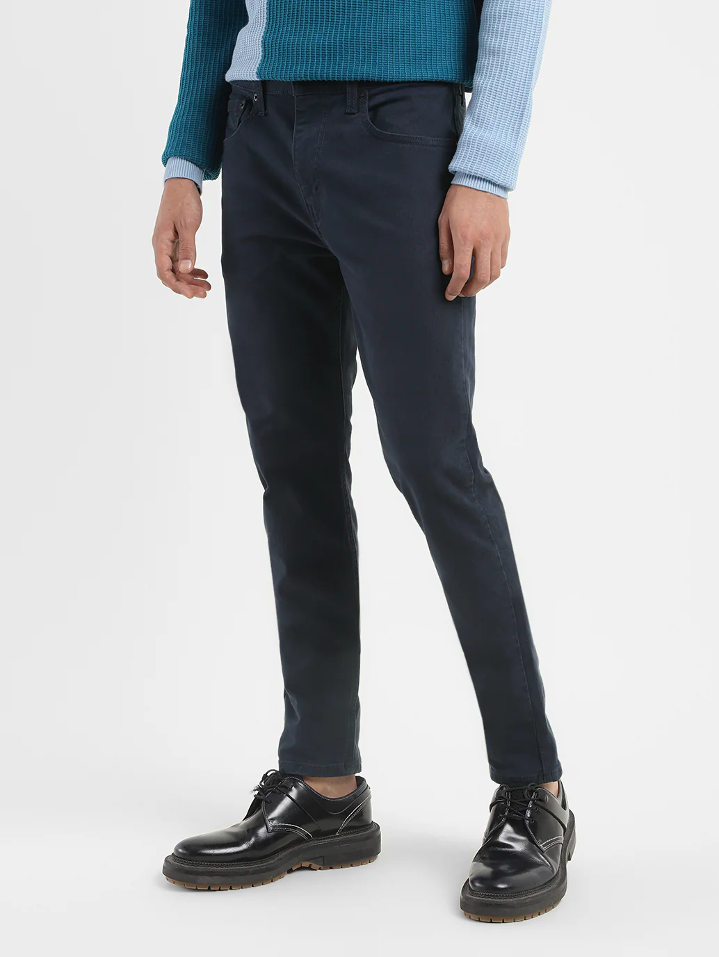 Men's 512 Navy Blue Slim Tapered Fit Mid Rise Jeans - Image 7