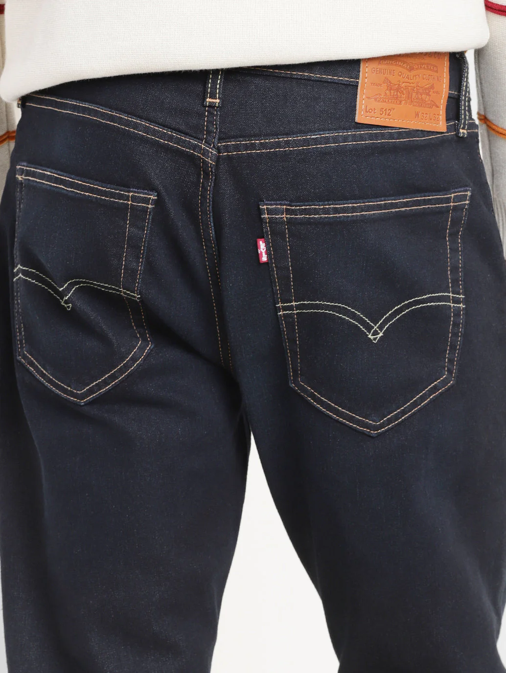 Men's 512 Black Slim Tapered Fit Mid Rise Jeans - Image 7