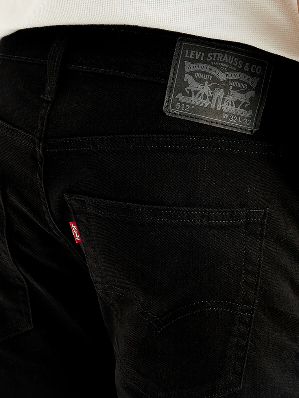 Men's 512 Black Slim Tapered Fit Mid Rise Jeans - Image 5