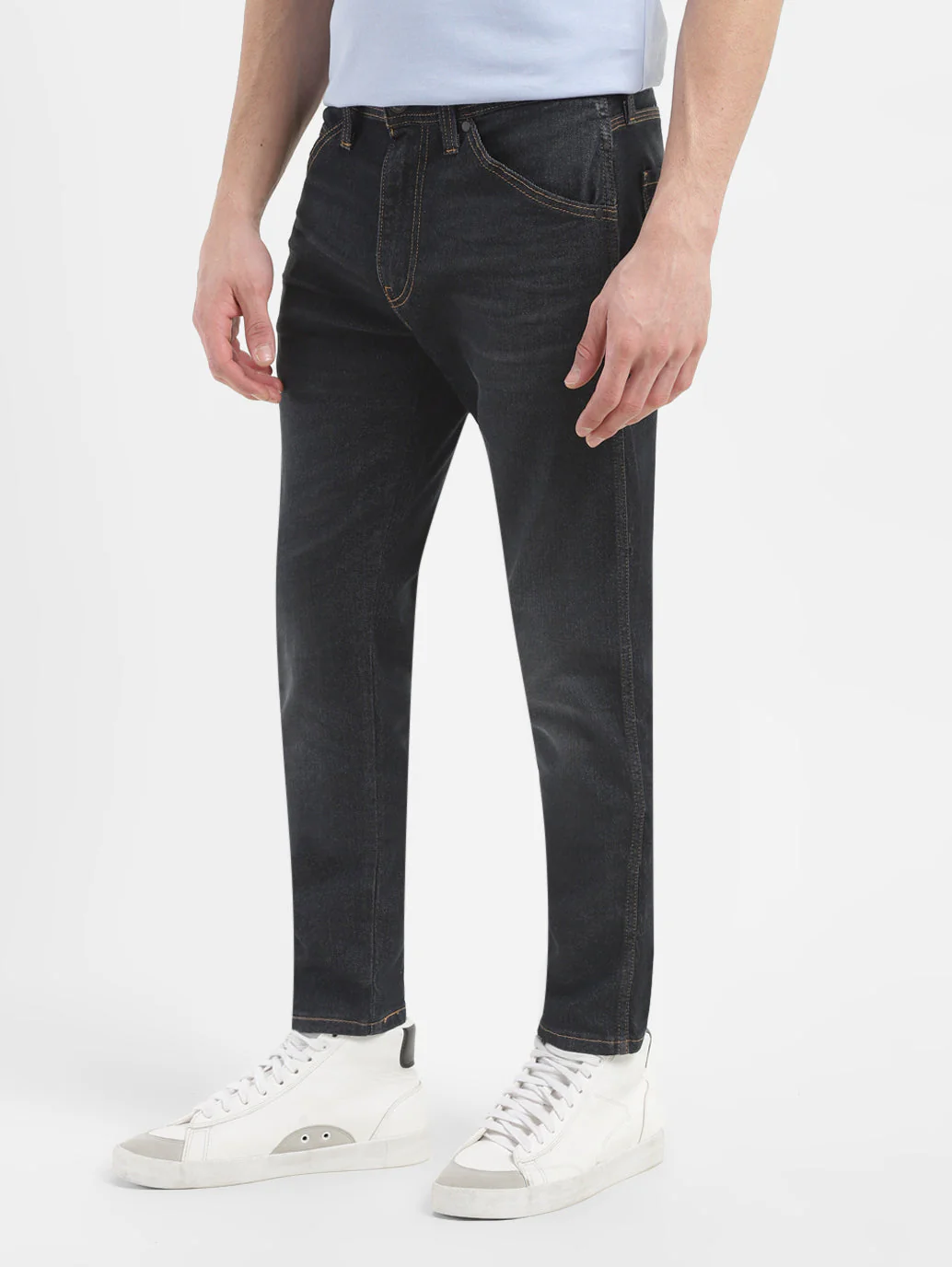 Men's 512 Black Slim Tapered Fit Mid Rise Jeans - Image 5