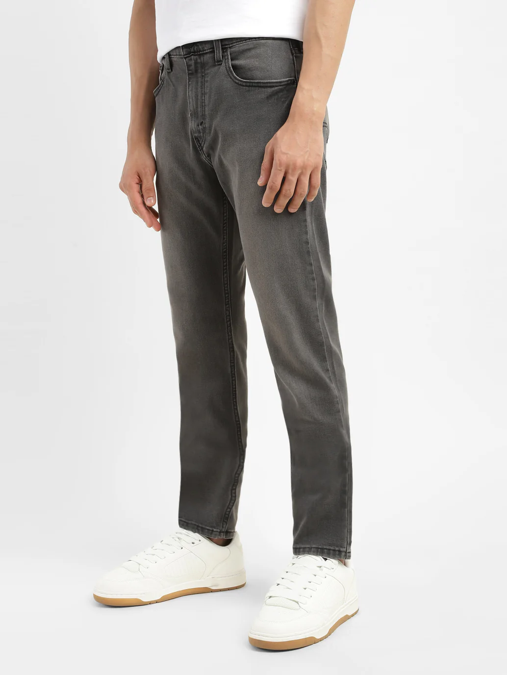 Men's 512 Charcoal Grey Slim Tapered Fit Mid Rise Jeans - Image 3