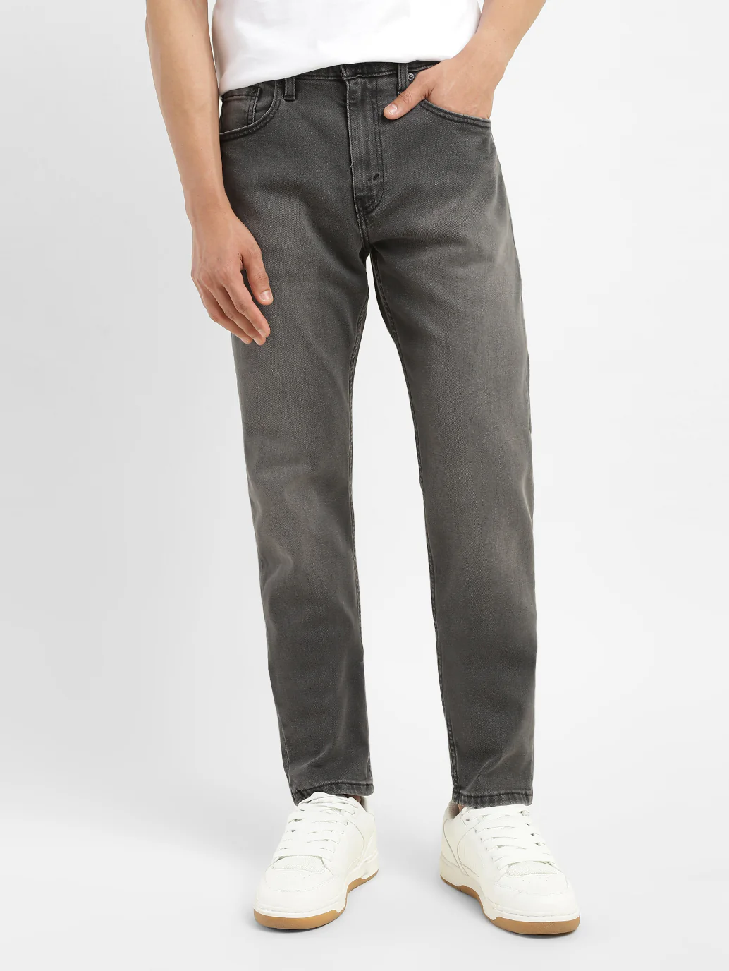 Men's 512 Charcoal Grey Slim Tapered Fit Mid Rise Jeans - Image 8