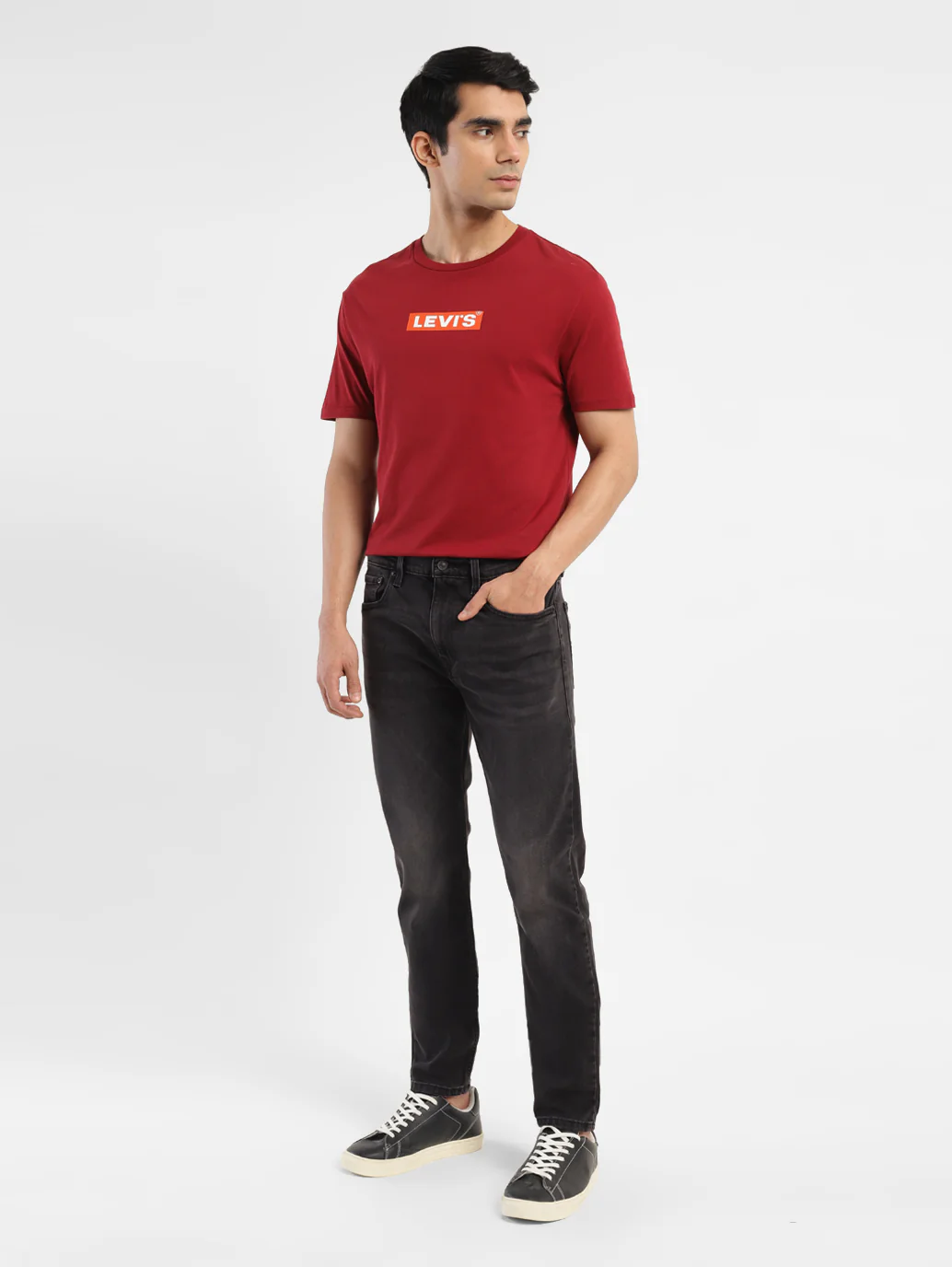Men's 512 Black Slim Tapered Fit Mid Rise Jeans - Image 9