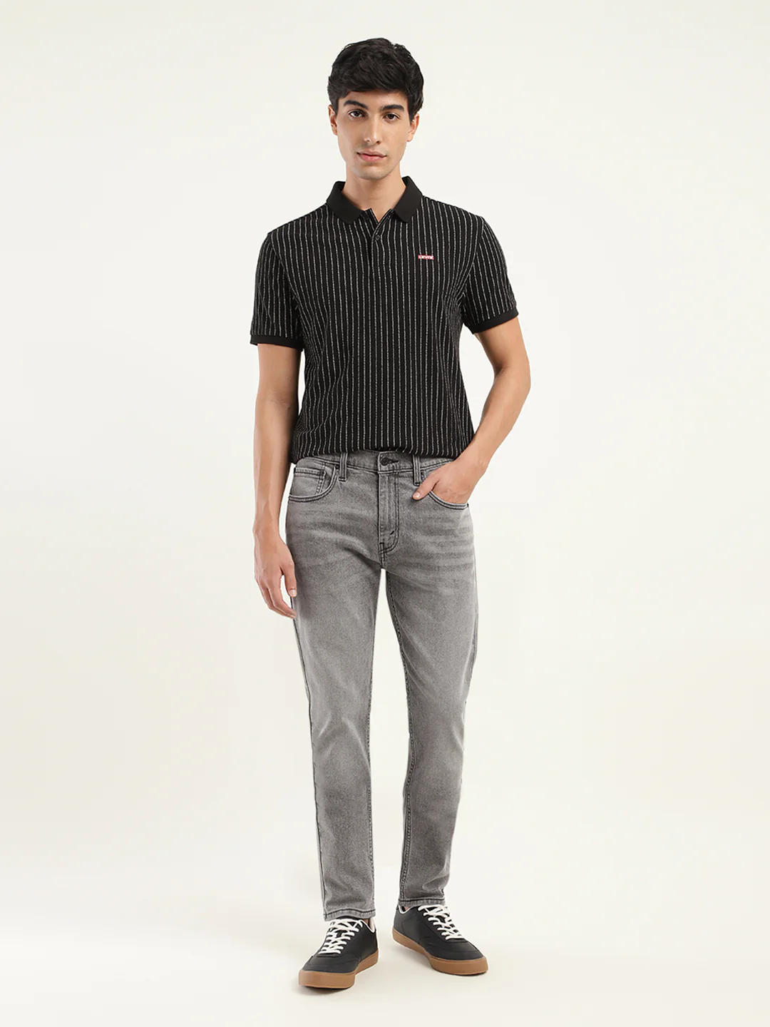 Men's 512 Grey Slim Tapered Fit Mid Rise Jeans - Image 2