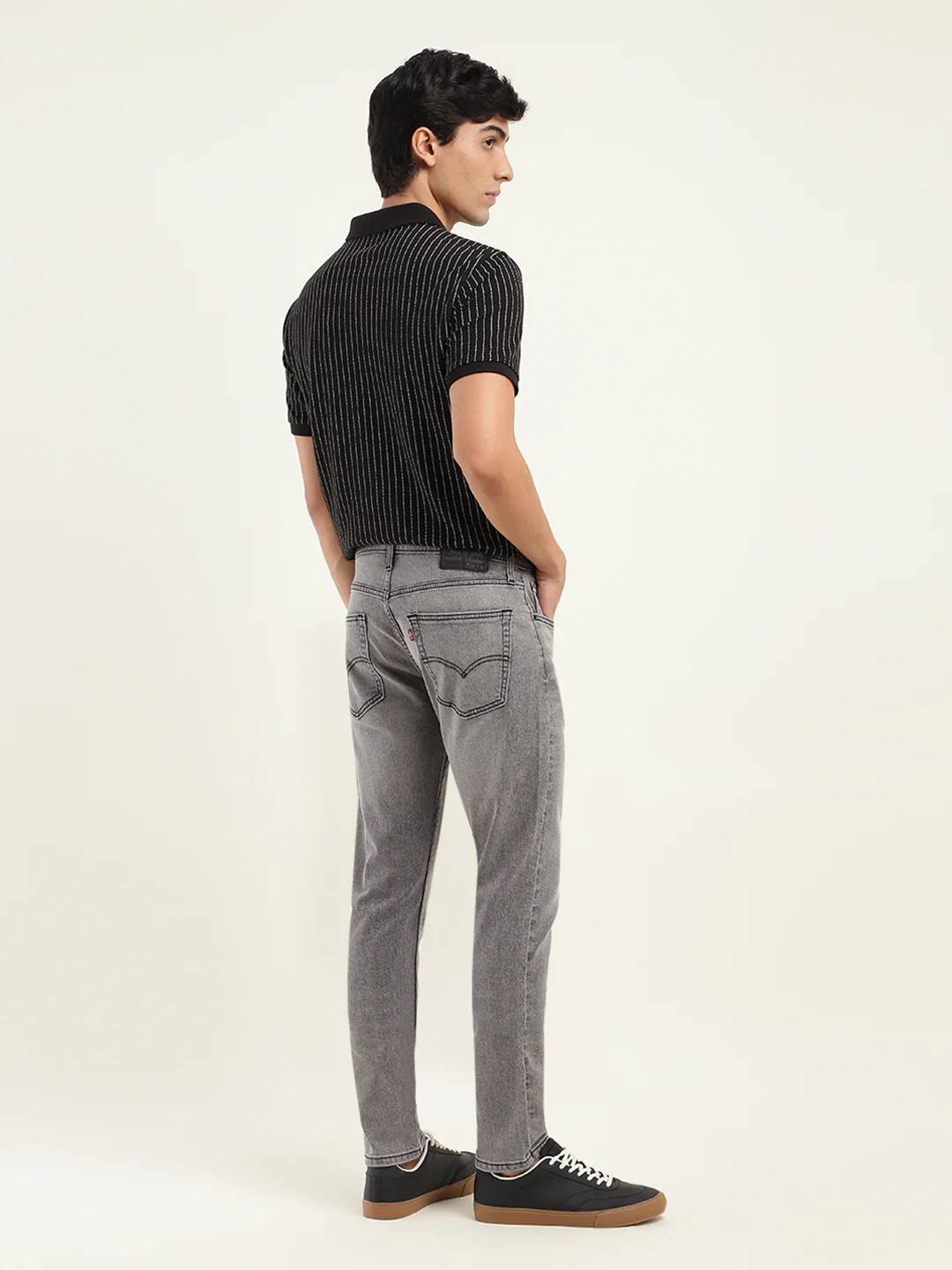 Men's 512 Grey Slim Tapered Fit Mid Rise Jeans - Image 3