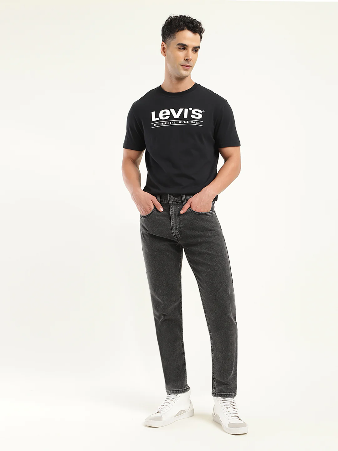 Men's 512 Black Slim Tapered Fit Mid Rise Jeans