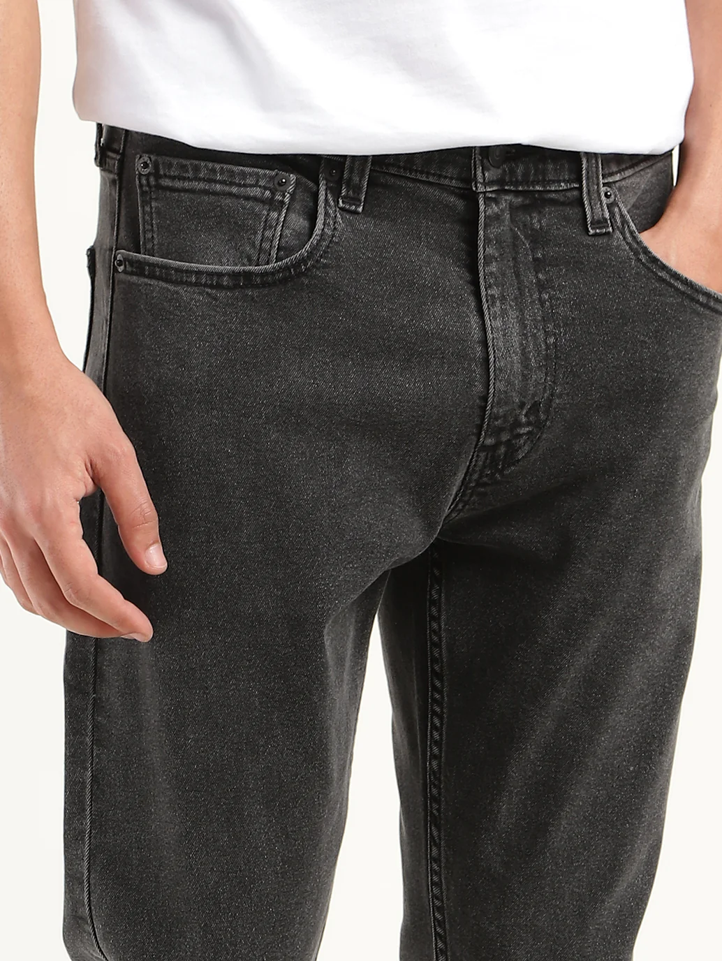 Men's 512 Charcoal Grey Slim Tapered Fit Mid Rise Jeans - Image 5