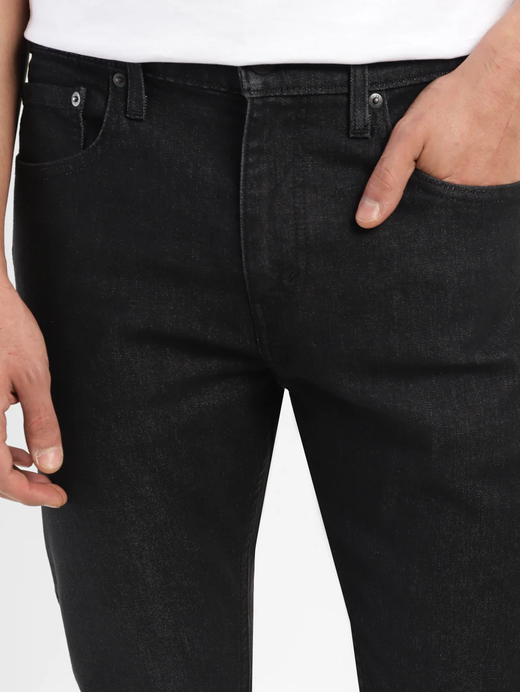Men's 512 Black Slim Tapered Fit Mid Rise Jeans - Image 9