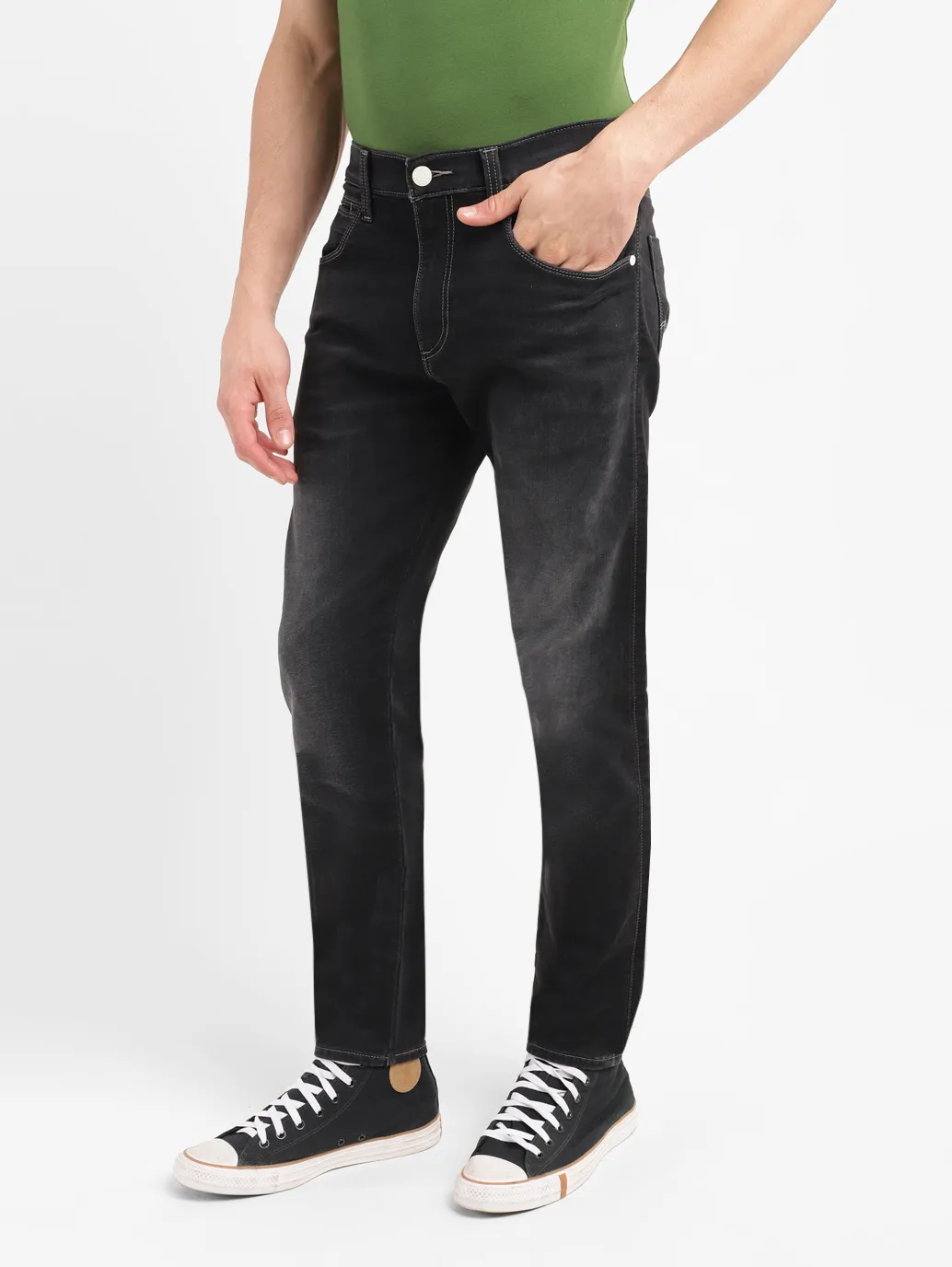 Men's 512 Black Slim Tapered Fit Mid Rise Jeans - Image 5