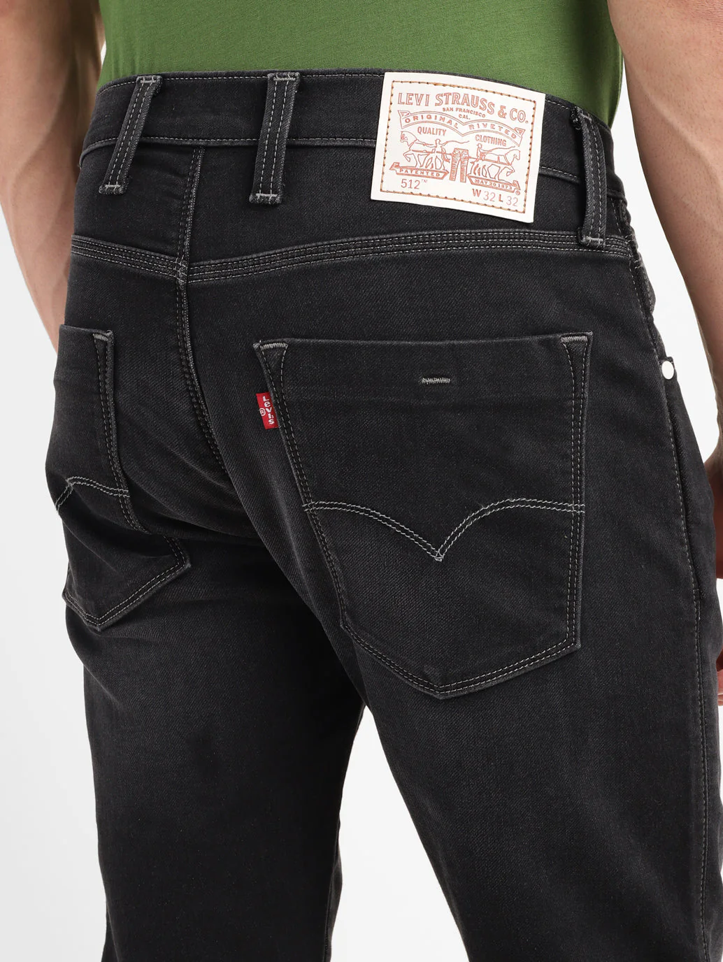Men's 512 Black Slim Tapered Fit Mid Rise Jeans - Image 6
