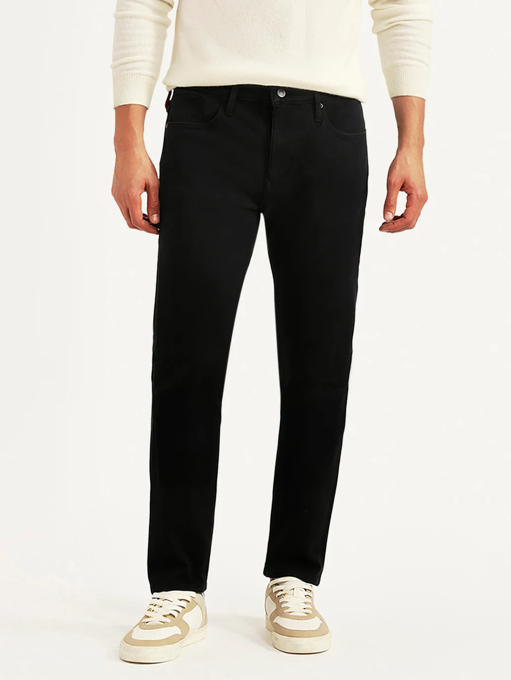 Men's Redloop 512 Black Slim Tapered Fit Mid Rise Jeans - Image 3