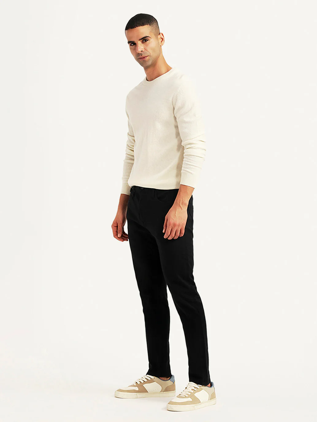 Men's Redloop 512 Black Slim Tapered Fit Mid Rise Jeans - Image 7
