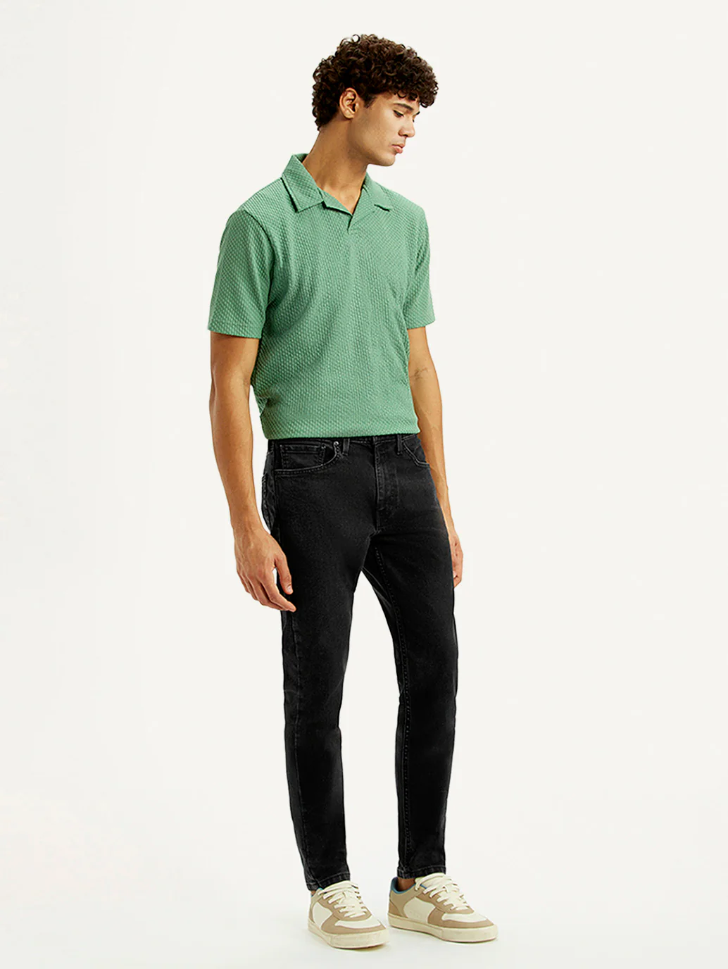 Men's 512 Black Slim Tapered Fit Mid Rise Jeans - Image 7