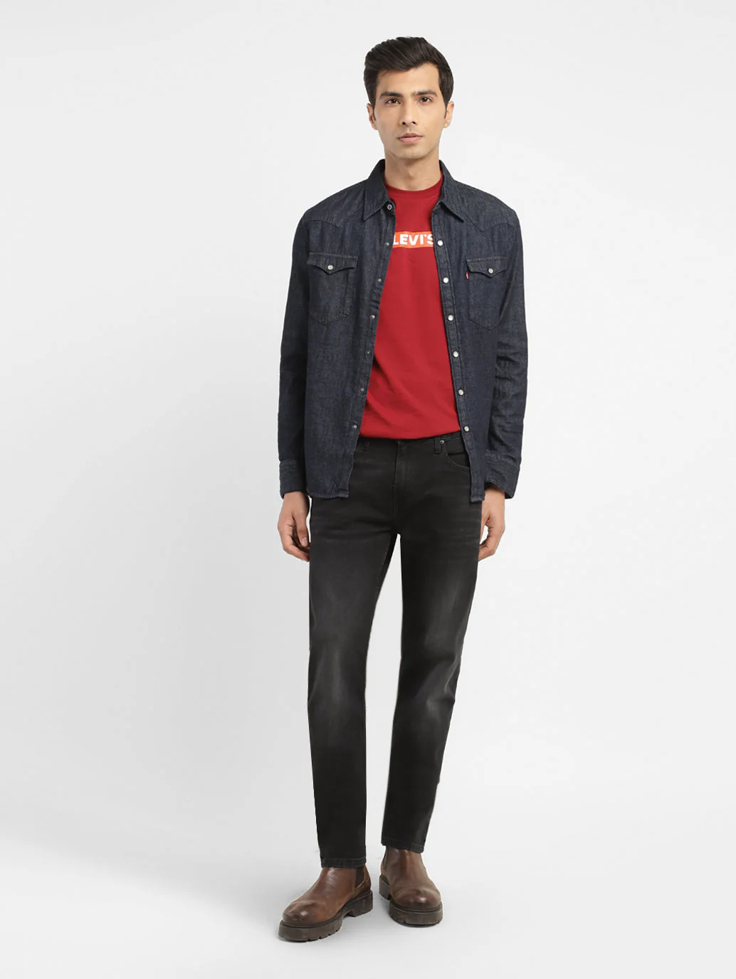 Men's 512 Black Slim Tapered Fit Mid Rise Jeans
