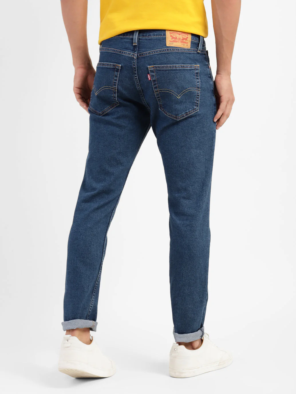 Men's 512 Blue Slim Tapered Fit Mid Rise Jeans - Image 3