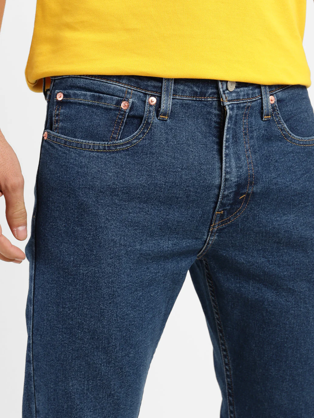 Men's 512 Blue Slim Tapered Fit Mid Rise Jeans - Image 9