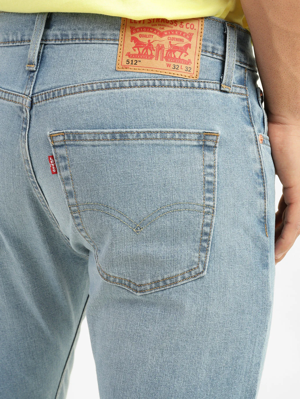 Men's 512 Blue Slim Tapered Fit Mid Rise Jeans - Image 7