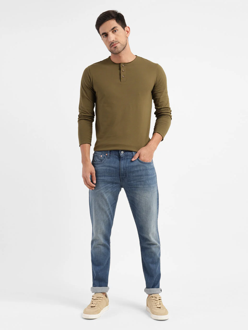 Men's 512 Blue Slim Tapered Fit Mid Rise Jeans - Image 11
