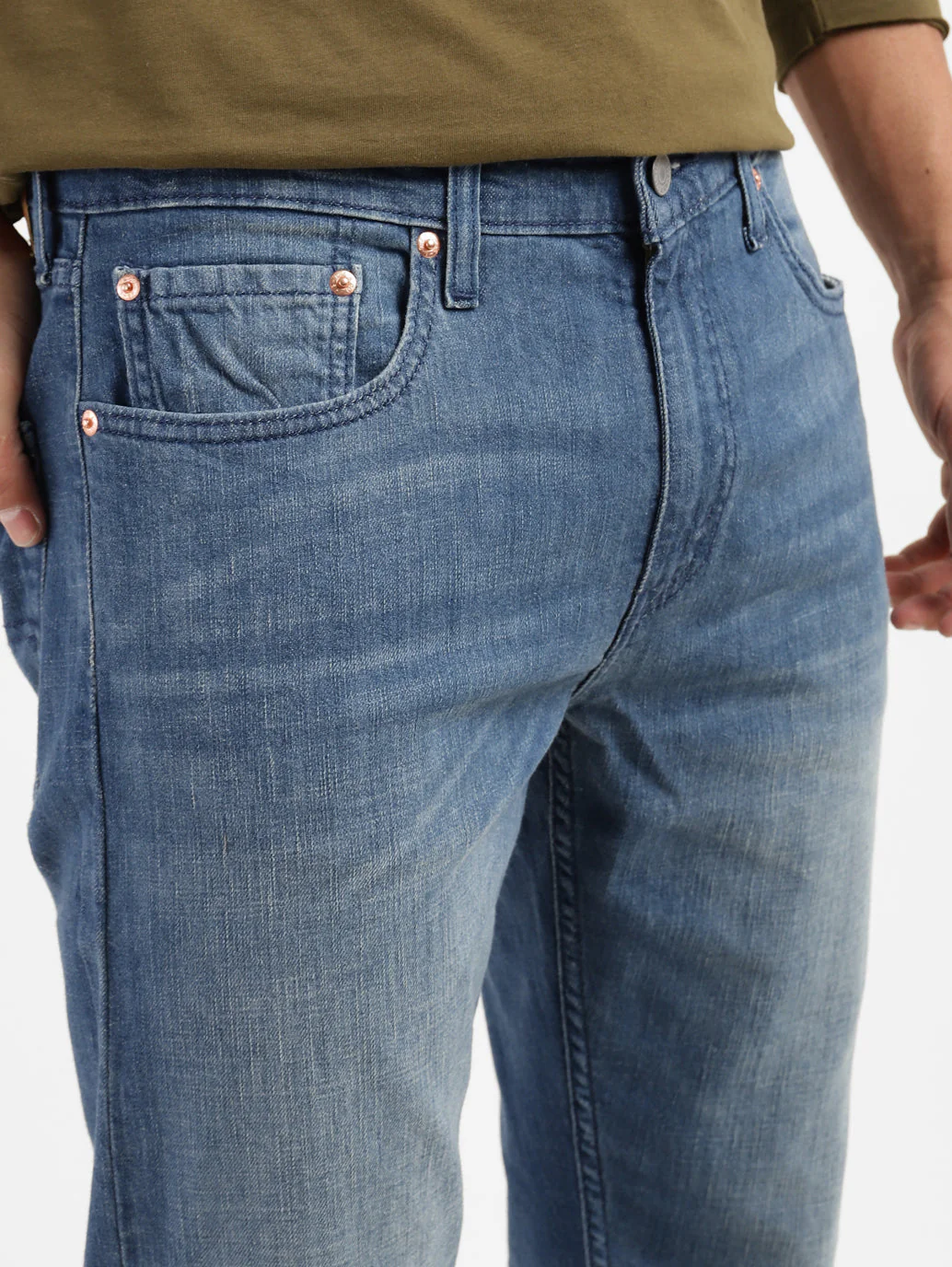 Men's 512 Blue Slim Tapered Fit Mid Rise Jeans - Image 12