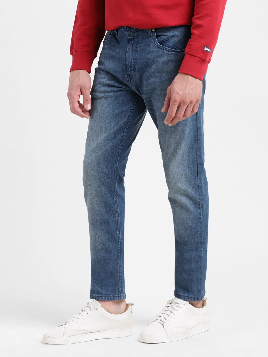 Men's 512 Blue Slim Tapered Fit Mid Rise Jeans - Image 7