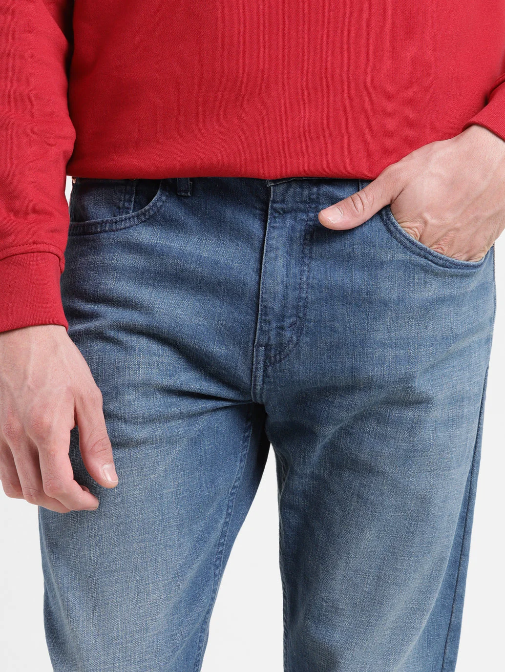 Men's 512 Blue Slim Tapered Fit Mid Rise Jeans - Image 8