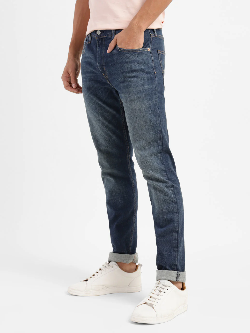 Men's 512 Blue Slim Tapered Fit Mid Rise Jeans - Image 5