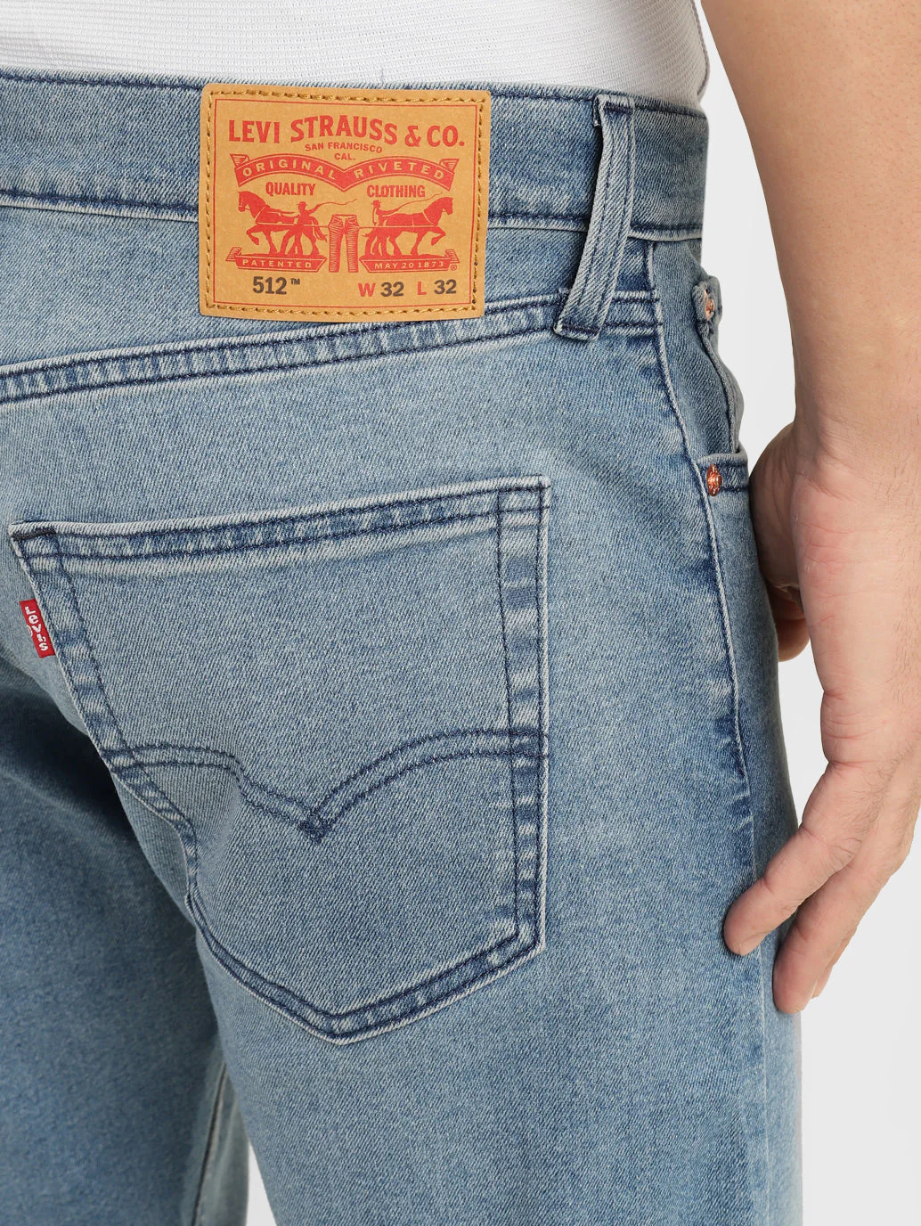 Men's 512 Blue Slim Tapered Fit Mid Rise Jeans - Image 7