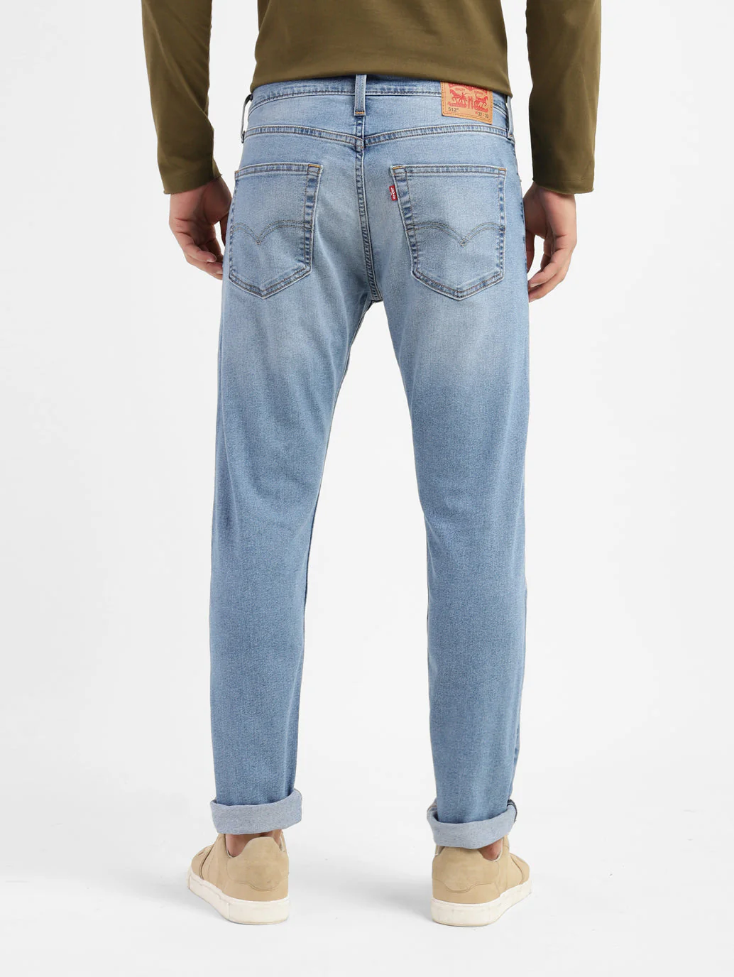Men's 512 Blue Slim Tapered Fit Mid Rise Jeans - Image 3