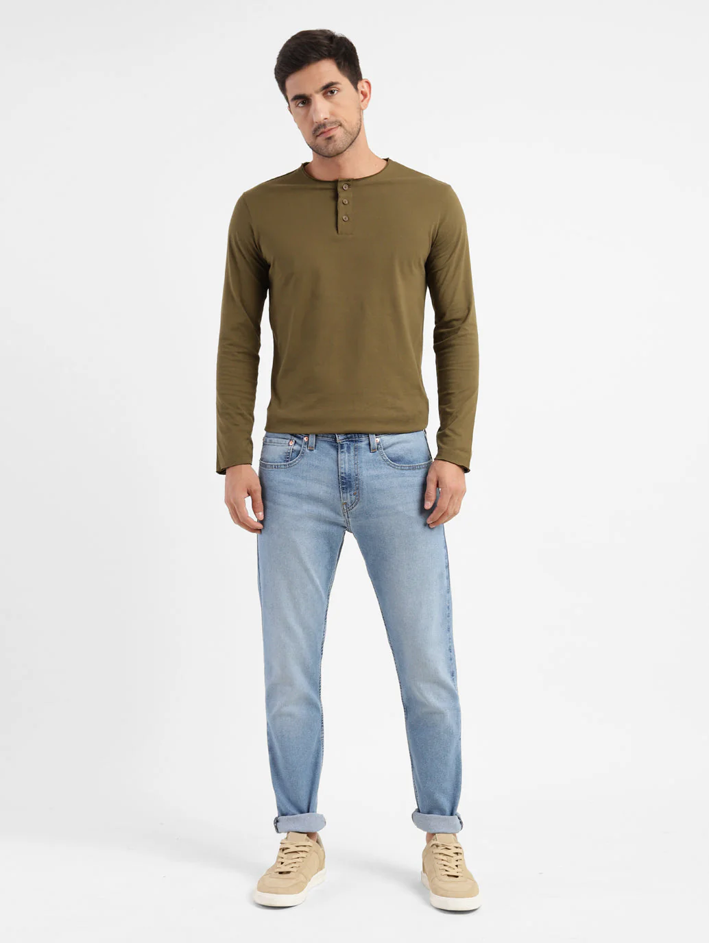 Men's 512 Blue Slim Tapered Fit Mid Rise Jeans - Image 6