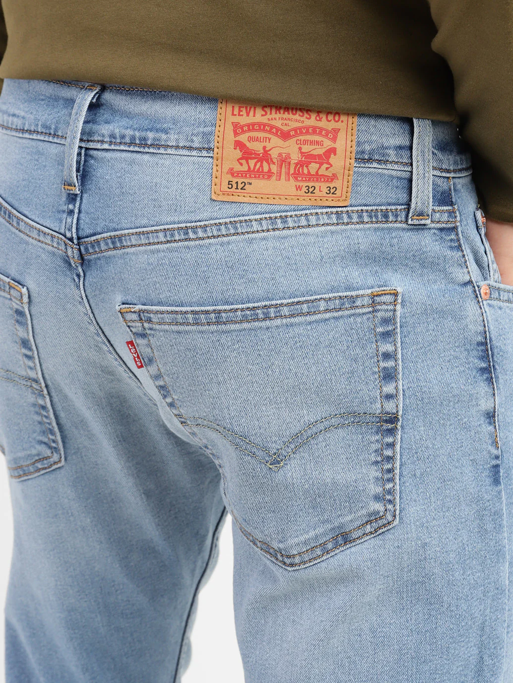 Men's 512 Blue Slim Tapered Fit Mid Rise Jeans - Image 8