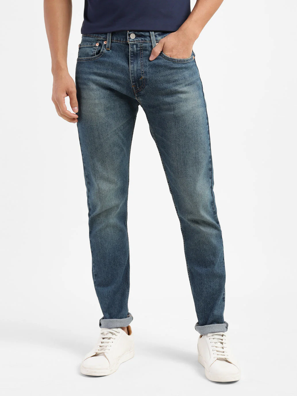 Men's 512 Blue Slim Tapered Fit Mid Rise Jeans - Image 2