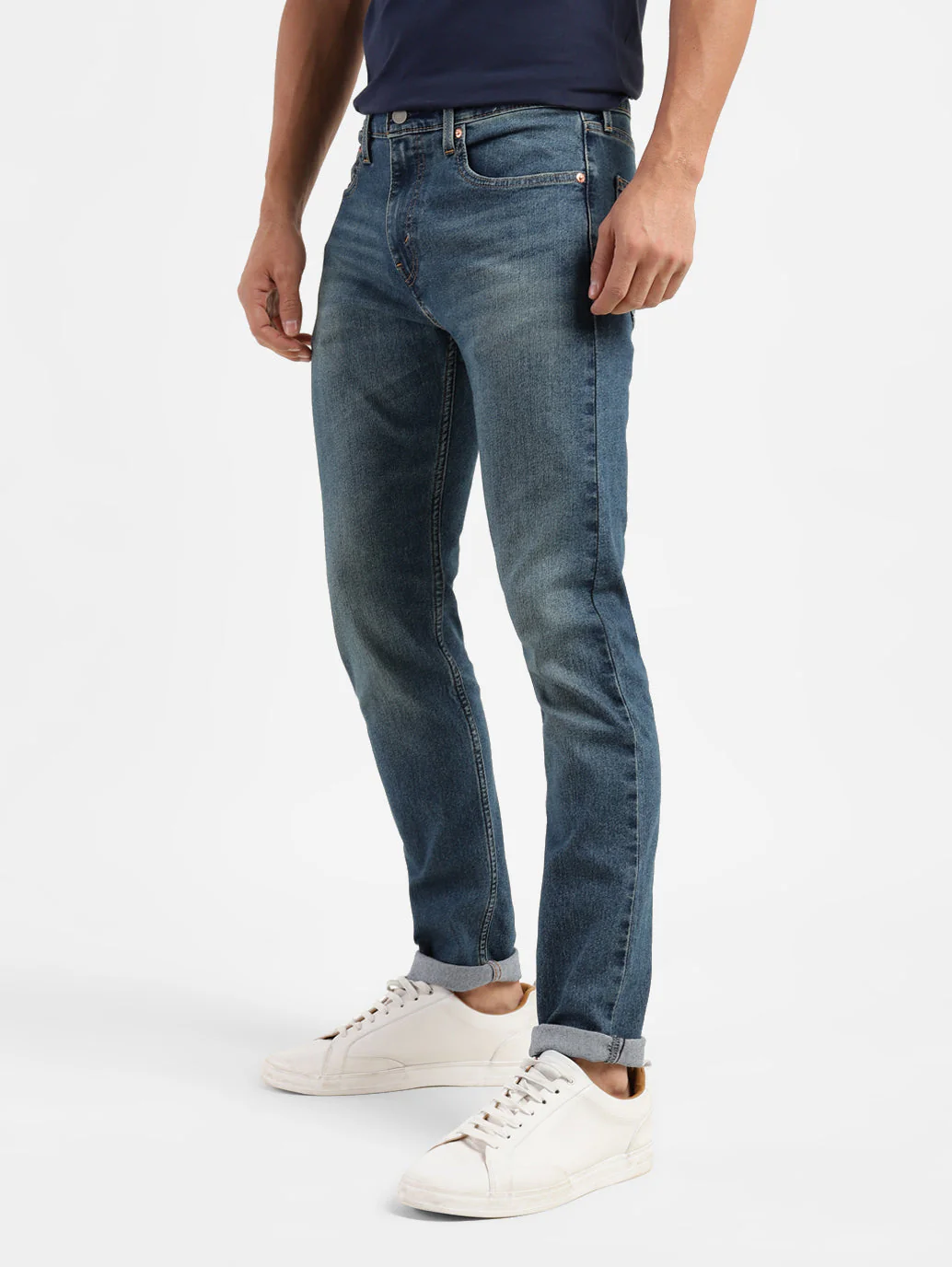 Men's 512 Blue Slim Tapered Fit Mid Rise Jeans - Image 5